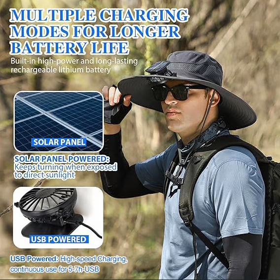 Solar Fan Sun Hat - Last Day 50% OFF